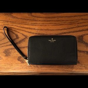 Kate Spade double zip wallet Black